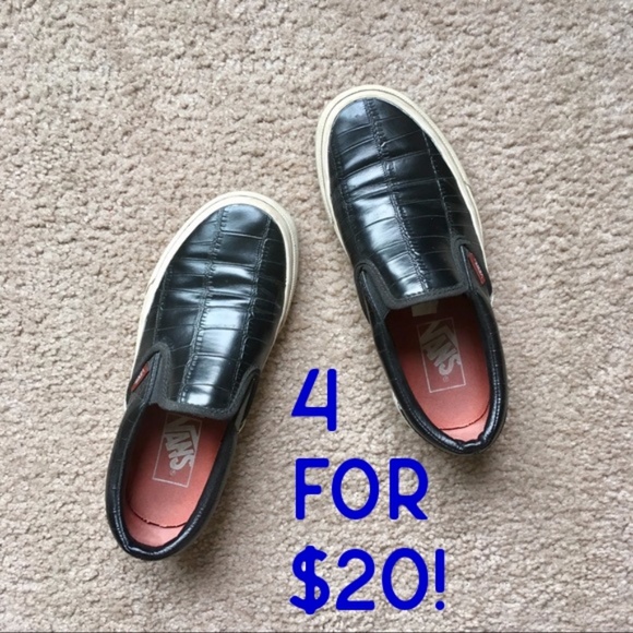Vans Shoes - Vans slip on embossed texture sneakers size 6